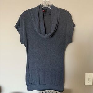 Forever 21 Grey Cowl Neck Tunic Sweater Medium